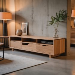 Meuble TV Chêne Clair